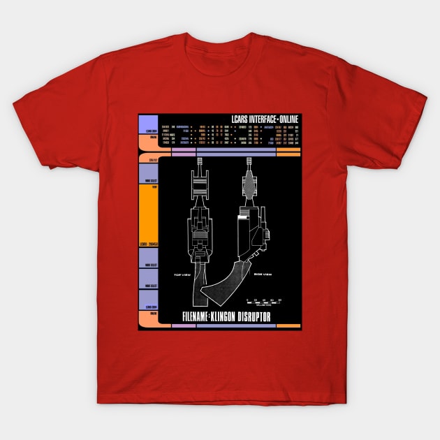 Computer Readout Showing Disruptor Weapon T-Shirt by Starbase79